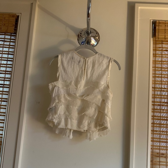 Isabel Marant Fringe Cream Top 36 - Picture 4 of 6